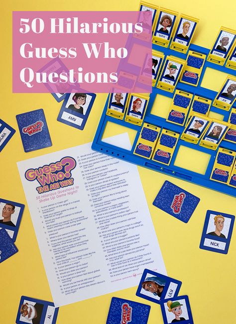 50 Hilarious Guess Who Questions | Abi Ayres Guess Who Questions, Who Questions, Guess Who Game, Game Questions, Little Brother, Guess Who, Child Life, Up Game, Interesting Questions