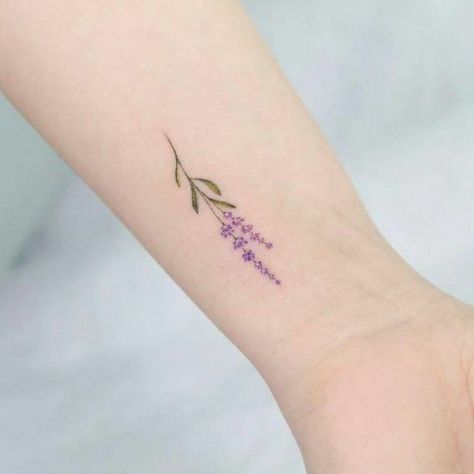 Wrist Lavender Tattoo, Small Lilac Tattoo Simple, Lupine Tattoo, Portugal Tattoo, Lilac Tattoo, Kpop Tattoos, Tattoo Band, Lavender Tattoo, Mini Tattoo