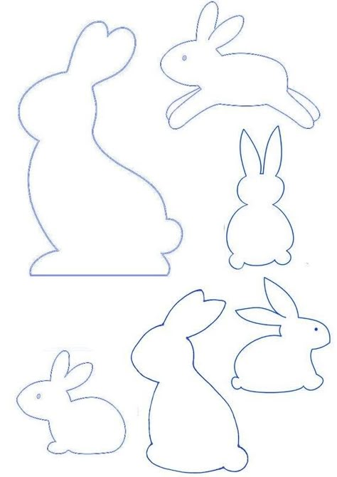 Easter And Spring Crafts, Easter Bunny Template, Tre Kunst, Bunny Templates, Easter Wood Crafts, Spring Easter Crafts, Easter Bunny Crafts, Easter Projects, Pola Sulam