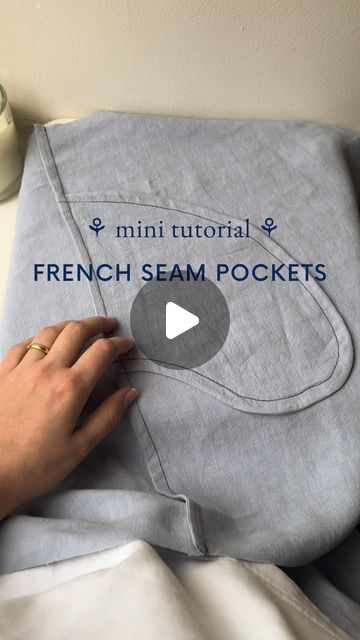 Couture Sewing Techniques Tutorials, Pockets Sewing Ideas, Pocket Sewing Tutorial, French Seam Tutorial, On Seam Pocket, Single Welt Pocket Tutorial, French Seam Pockets, How To Add Side Seam Pockets, In Seam Pockets Tutorial