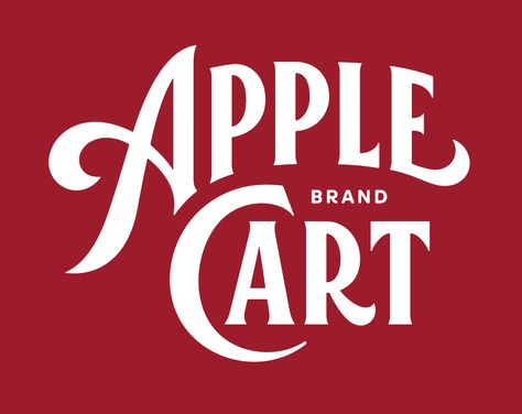 Apple Cart on Behance Apple Typography, Logo Drink, Apple Clothes, Fresh Typography, Apple Font, Graphic Design Letters, Music Festival Poster, Type Inspiration, Text Logo Design