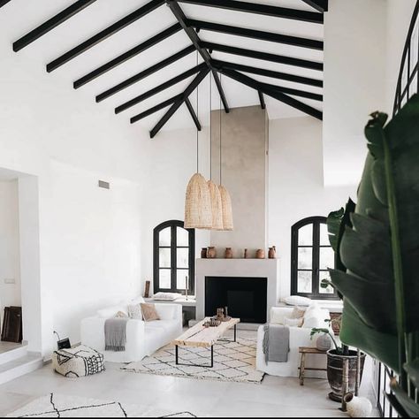 N A T H A N  L I N D B E R G on Instagram: “Beautiful modern rustic interior design, residence in Marbella, with selected contemporary and wabi sabi elements, called 'Casa Castle' by…” Spanish Living Room, Spanish Home Decor, Spanish Villa, Neutral Furniture, Mediterranean Home Decor, Interior Design Rustic, Spanish Style Homes, Mediterranean Decor, Have Inspiration