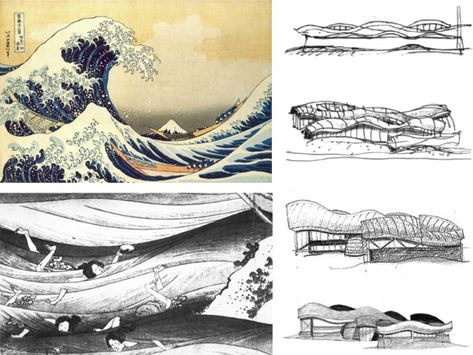 Wave Concept Architecture, Design Concept Sketch, Organic Architecture Concept, Biomimicry Architecture, Floating Architecture, Concept Models Architecture, Pavilion Architecture, Architecture Portfolio Design, Conceptual Architecture