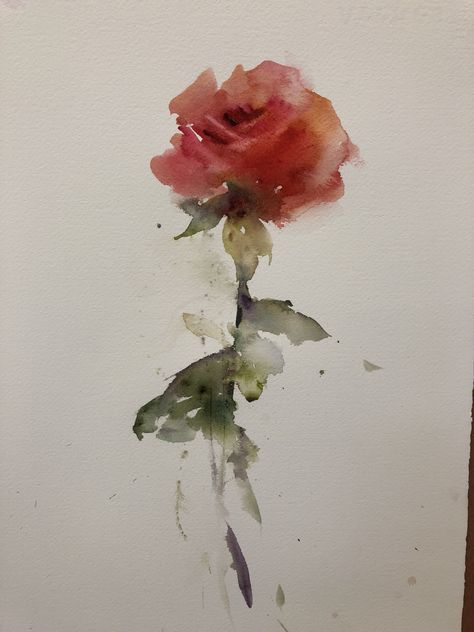 Flowers Marker Drawing, Rose Aesthetic Drawing, Watercolour Painting Aesthetic, Acuarela Aesthetic, Flowers Drawing Watercolor, Flower Painting Watercolor, Rose Watercolor Painting, Loose Watercolor Flowers, Arte Aesthetic