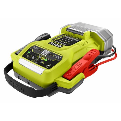 18V ONE+ JUMP STARTER KIT - RYOBI Tools Ryobi Vacuum, Ryobi Pressure Washer, Ryobi Cordless Drill, Diy Car Battery Jump Starter, Ryobi Power Tools The Home Depot Canada, Clamp Storage, Battery Drill, Ryobi Battery, Ryobi Tools