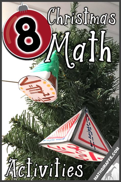 Math Ornaments Diy, Math Christmas Ornaments, Holiday Math Activities, Christmas Math Worksheets, Christmas Math Activities, Maths Activities Middle School, Holiday Math, Algebra Activities, Math Madness