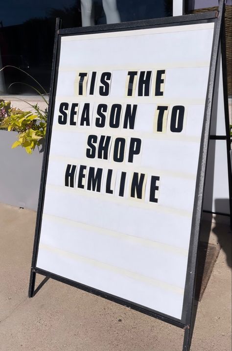 Retail Sidewalk Signs, Boutique Signs Ideas, Boutique Signs Ideas Store Fronts, Boutique Signs, Sidewalk Signs, Sidewalk Sign, Holiday Inspo, Sandwich Board, Chalkboard Ideas