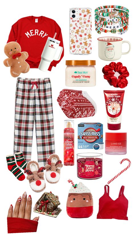 Christmas Pijamada Ideas, Preppy Christmas Pjs, Pajama Set Christmas, Aesthetic Christmas Pjs, Christmas Fit Ideas, Cute Christmas Fits, Christmas Clothes Aesthetic, Pyjama Christmas, Cute Christmas Pjs