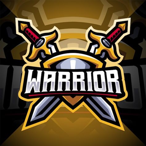 Warriors esport mascot logo design | Premium Vector #Freepik #vector #spartan-logo #spartan #knight-logo #warrior-logo Sr Logo, Warriors Logo, Viking Head, Mascot Logo Design, Warrior Logo, Logo Desing, Esports Logo, Mascot Logo, Tee Design