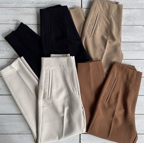 Womens Dressy Pants, Stylish Jeans Top, Women Pants Size Chart, High Waisted Pants Outfit, High Waisted Dress Pants, Formal Wear Women, Flattering Pants, Color Combinations For Clothes, Pant For Women