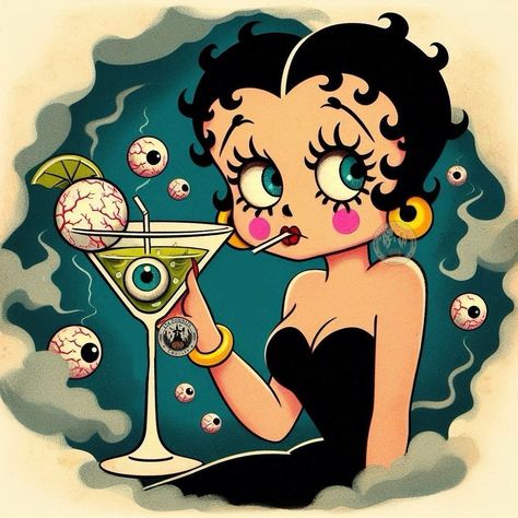 A Betty Boop Halloween 👠🎃 Betty Boop Pfp, Christmas Betty Boop, Original Betty Boop, Betty Boop Halloween, Betty Boop Art, Doodle Art Designs, Mickey Minnie Mouse, Kpop Wallpaper, Betty Boop