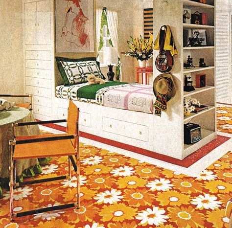 70s Interior Design, Retro Rooms, 70s Interior, 1970s Decor, Retro Bedrooms, Retro Interior Design, 70s Home, 70s Decor, 70s Home Decor