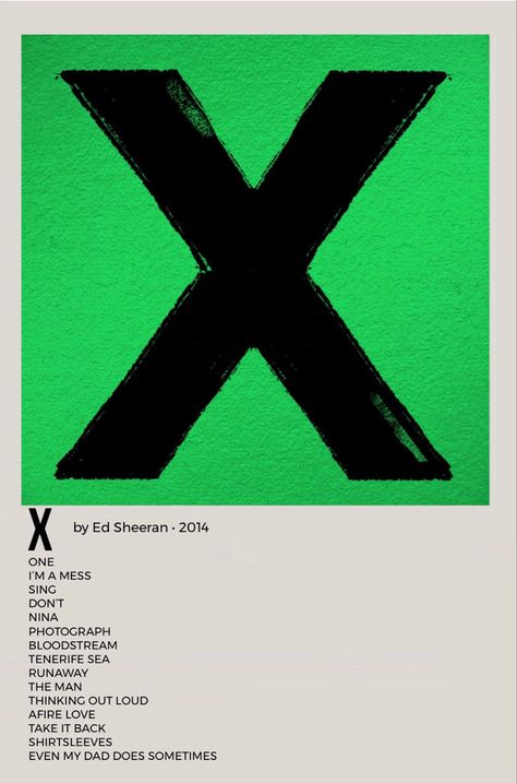 minimal polaroid album poster for x by ed sheeran Ed Sheeran X Album Cover, Ed Sheeran Album Poster, Ed Sheeran Album Cover, Ed Sheeran Poster, Tenerife Sea, Polaroid Album, Minimalistic Poster, Album Posters, Minimalist Music