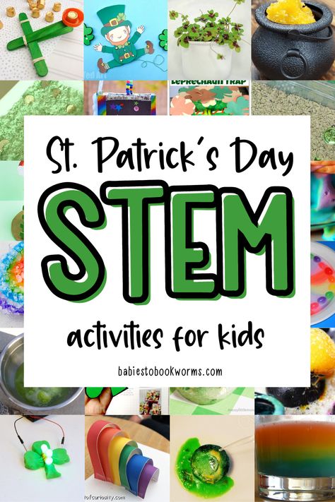 Explore STEM concepts with these St. Patrick's Day STEM activities for kids! St Patricks Activities, March Lesson Plans, March Lessons, Stem Activities For Kids, Spring Break Kids, Preschool Stem, St Patricks Day Crafts For Kids, March Activities, St Patrick Day Activities