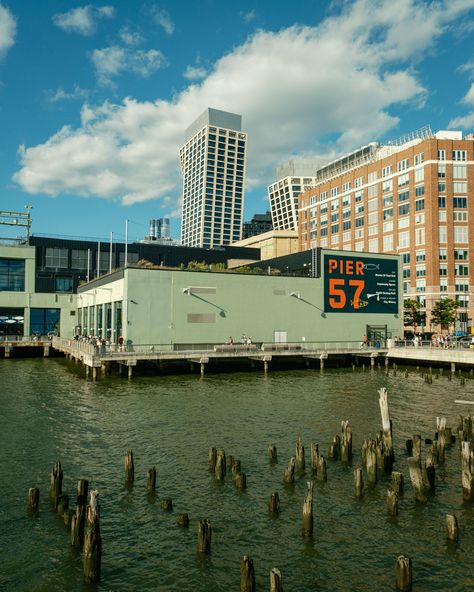 View of the Hudson River and Pier 57, Manhattan, New York City Pier 57 New York, Rail Transport, Hotel Motel, White Car, Posters Framed, Manhattan New York, Travel Places, Hudson River, Image House