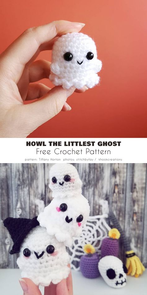 Howl The Littlest Ghost, Simple Crochet Ghost, Beginner Crochet Ghost, Tiny Crochet Ghost Pattern, Crochet Ghost Square, Baby Ghost Crochet Pattern, Ghost Plushie Crochet Pattern Free, Mini Crochet Ghost Pattern Free, Easy Ghost Crochet Pattern Free