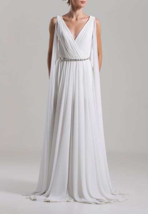 Ancient Greece Inspired Dress, Toga Style Wedding Dress, White Greek Goddess Dress Aesthetic, Ancient Greek Inspired Dress, Ancient Greece Aesthetic Dress, Greek Inspired Wedding Dress, Greek White Dress, Ancient Greek Wedding Dress, Greek Wedding Dress Goddesses