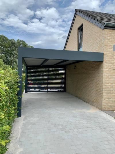 Carport Aluminium | TORI Portails Carport Makeover, Carport Aluminium, Carport Modern, Aluminum Carport, Modern Carport, Diy Carport, Carport Patio, Building A Pole Barn, Carport Plans