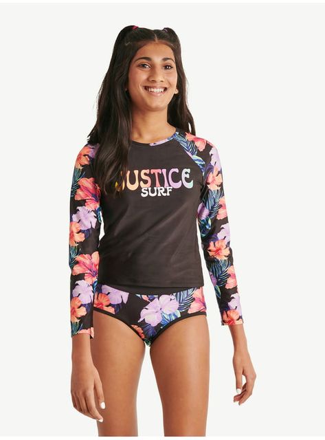 Girls Clothing in Kids Clothing - Walmart.com Pretty Swimwear, Billabong Girls, Justice Clothing, Print Swimwear, Beach Australia, Plus Size Swimsuits, Swimsuit Set, Young Fashion, Kids Outfits Girls