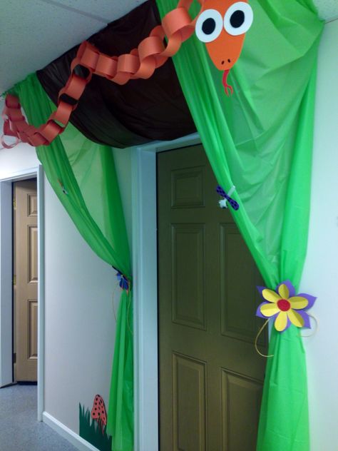 Journey off the map VBS 2015 class door decor by Becky Sampson, April King and Michelle Bruce Vbs Door Decorations, Jungle Jam Vbs, In The Wild Vbs, The Great Jungle Journey Vbs 2024 Crafts Ideas, Jungle Journey Vbs 2024 Crafts, The Great Jungle Journey Vbs 2024 Decorations, The Great Jungle Journey Vbs Main Stage, Answers Vbs Jungle Journey, Camp Vbs