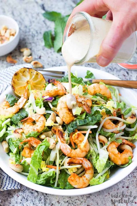 Shrimp Salad Asian, Asian Salad With Shrimp, Asian Prawn Salad, Thai Shrimp Salad Recipes, Asian Shrimp Salad Recipes, Shrimp Thai Salad, Grilled Shrimp Salad Recipes, Asian Shrimp Salad, Thai Prawn Salad