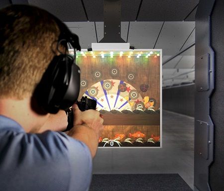 New Live-Fire Shooting Game System - https://www.odumagazine.com/new-live-fire-shooting-game-system/ Indoor Shooting, Game Zone, Shooting Sports, Home Protection, Shooting Games, Game System, Magazine, Media, Sports