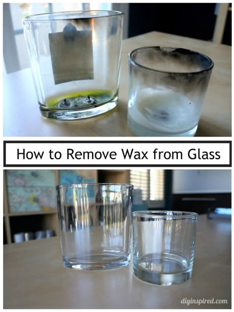 How to Remove Wax from Glass - DIY Inspired Bath And Body Works Collection, Homemade Toilet Cleaner, Clean Hacks, Cleaning Painted Walls, Collection Storage, Remove Wax, Glass Cooktop, Diy Ring, Deep Cleaning Tips