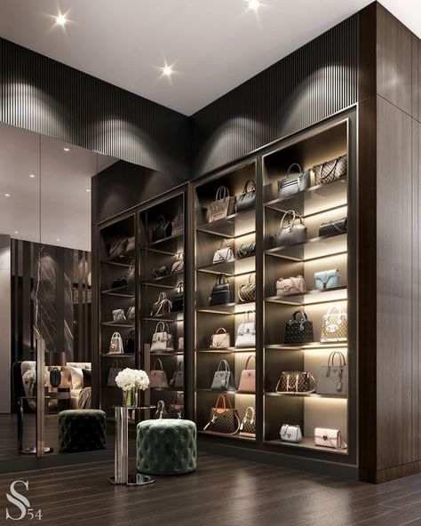 womens dressing room, closet, closet, wardrobe, pouf, wardrobe systems, luxury interior design Womens Dressing Room, Wardrobe Makeover Ideas, Handbag Closet, Hotel Room Design Plan, Stylish Room Decor, Wooden Wardrobe Design, Wardrobe Systems, Dream Closet Design, Luxury Closets Design