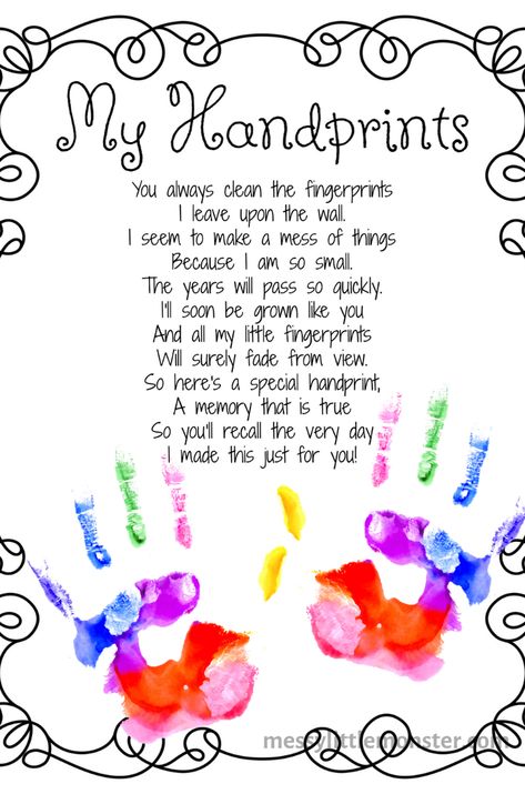 My hands handprint poem printable Handprint Quotes, Graduation Crafts Preschool, Mothers Day Crafts Preschool, Handprint Poem, Poem Template, Grandparents Day Crafts, Easy Mother's Day Crafts, Diy Mother's Day Crafts, Mother's Day Projects