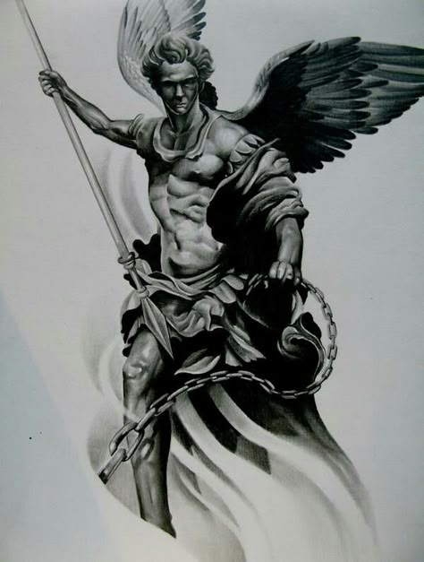 .                                                       … Gabriel Tattoo, Christus Tattoo, Archangel Michael Tattoo, St Michael Tattoo, Archangel Tattoo, Religious Tattoo, Jesus Tattoo, Angel Tattoo Designs, Religious Tattoos