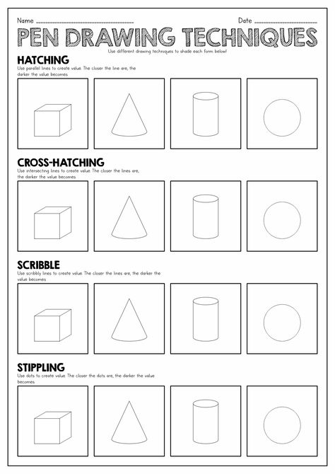 18 Drawing Exercises Worksheets - Free PDF at worksheeto.com Kindergarten Art Worksheets, Grid Drawing Worksheet, Pictorial Drawing, Anatomy Drawing Practice, Art Worksheets Printables, Drawing Worksheet, Shapes Drawing, Value Drawing, Mechanical Drawing