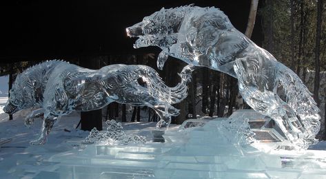 Ice Sculpture (Wolves) - Fairbanks, Alaska 2009 | © 2010 Gar… | Flickr Ice Carving, Ice Art, Snow Sculptures, Ice Sculpture, Snow Art, Maori Art, Sand Sculptures, Fish Sculpture, A Court Of Mist And Fury