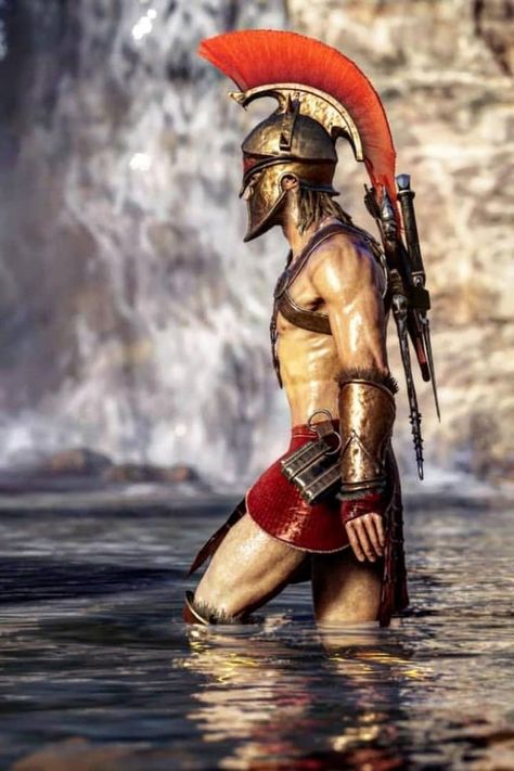 Alexios Assassin's Creed, Assassin's Creed Odyssey, Spartan Tattoo, Roman Warriors, Greek Warrior, Assassins Creed Odyssey, Spartan Warrior, Greek And Roman Mythology, Assassin’s Creed