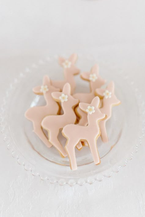 Bambi Cookies, Bambi 1st Birthday, Cookies For Birthday, Bambi Birthday, Deer Birthday Party, Deer Party, 1st Birthday Party For Girls, Holiday Cupcakes