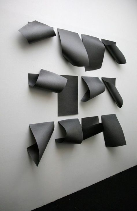 Wall Installation Art Creative, Modern Art Installation, Wood Installation Art, Paper Installation Art, Art Installation Wall, Wall Installation Art, Jesse Draxler, Paper Exhibition, Wall Art Installation