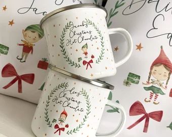 Personalised 1st Birthday Gifts, Elf Boy, Sublimacion Ideas, Christmas Eve Box Fillers, Personalised Santa Sacks, Personalized Gift Bags, Chocolate Caliente, Christmas Break, Hot Chocolate Mug