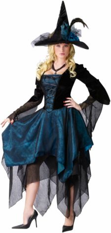 Magical Lady Adult Costume Description: Abracadabra! Work some magic at your next costume party in this alluring ensemble. Looking this great will make pulli Coven Party, Witch Costume Ideas, Costumes For Family, Fairytale Costumes, Witch For Halloween, Witches Coven, Blue Witch, Beautiful Witches, Witches Tea