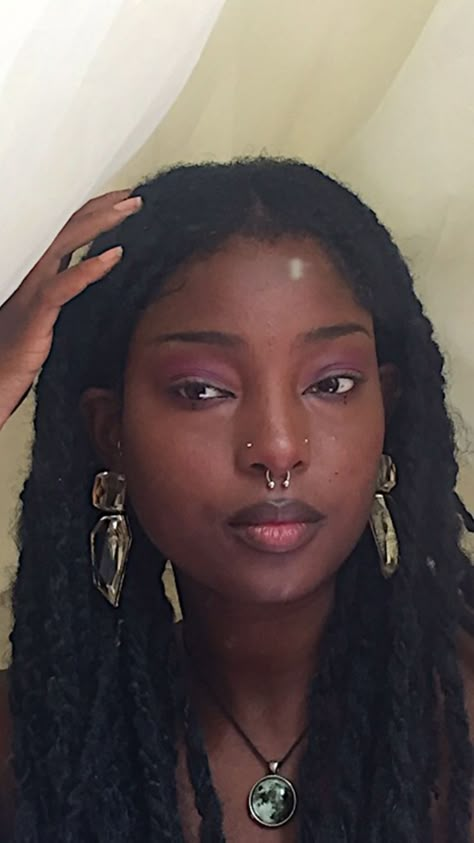 Nose Piercing Inspiration, Both Nostrils Pierced, Triple Nose Piercing, Face Piercings Aesthetic, Piercings Black Women, Cute Facial Piercings, Handsome Women, Face Piercings, Facial Piercings