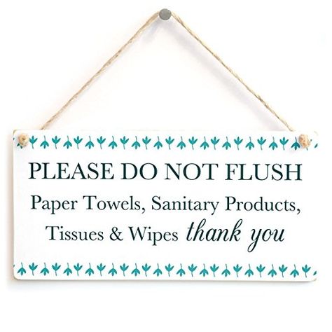 Meijiafei Please DO NOT Flush Paper Towels, etc Thank You... https://smile.amazon.com/dp/B076SLDW2K/ref=cm_sw_r_pi_dp_U_x_YK5KDbEJ8BAQ4 Sign For Bathroom, Table Centre Pieces, Sanitary Products, Thank You Sign, Sign Display, Septic Tank, Paper Towels, Bathroom Signs, Centre Pieces