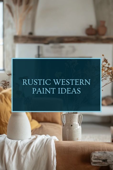 Explore rustic western paint ideas that bring warmth and charm to your home. This pin showcases inspiring color palettes and trends needed to enhance your decor with a cozy country style. Western Living Room Colors, Minimalistic Western Decor, Western Accent Wall Ideas, Western Home Decor Living Room Southwestern Style Ideas, Western House Interior Ideas, Vintage Western Decor Rustic, Cowboy Chic Home Decor, Western Inspired Decor, Western Bathroom Paint Colors