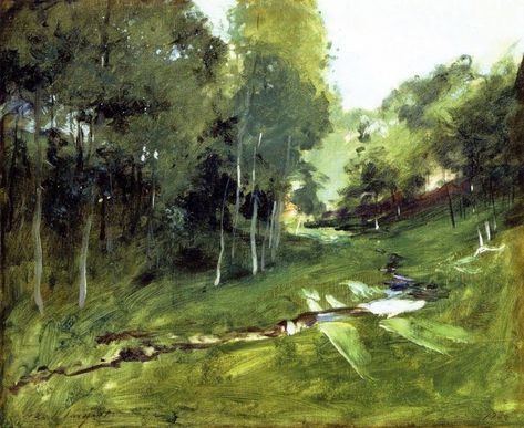 John Singer Sargent. Forest landscape Sargent Landscape, John Sargent, Wooded Landscape, Harvard Art Museum, Wooded Landscaping, Living In London, John Singer Sargent, Forest Landscape, Landscape Illustration