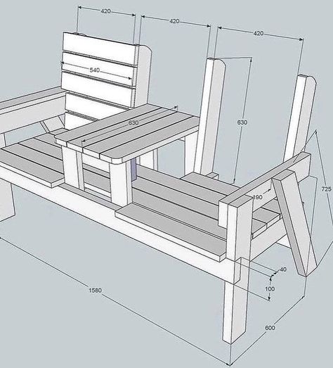 Wood Chair Diy, Wood Furniture Plans, Simple Woodworking Plans, Diy Pallet Furniture Outdoor, Outdoor Furniture Plans, Carpentry Diy, Furniture Plans Free, Pallet Furniture Outdoor, Diy Wood Projects Furniture