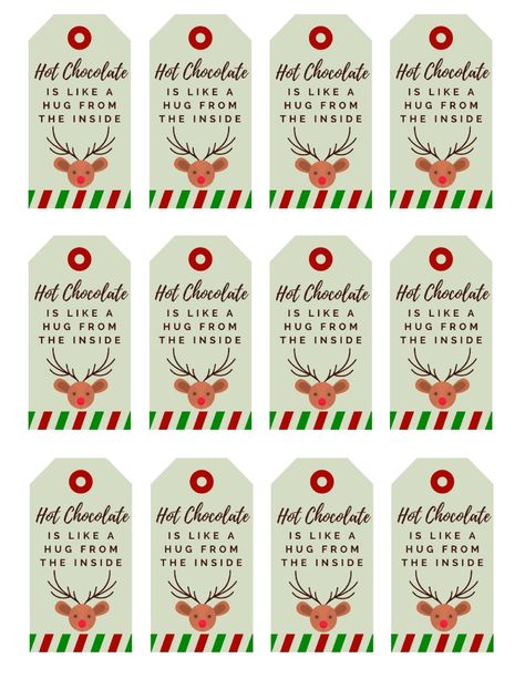 Creamy Hot Chocolate Recipe with FREE Printable Tags - Recipe Tags Printable, Hot Cocoa Gift Tags Printable Labels Free, Hot Chocolate Labels Printable, Free Hot Cocoa Printables, Hot Cocoa Gift Tag, Reindeer Food Tags Free Printable, Hot Chocolate Christmas Gift Tags Free Printable, Hot Chocolate Tags Free Printable, Hot Cocoa Tags Free Printables