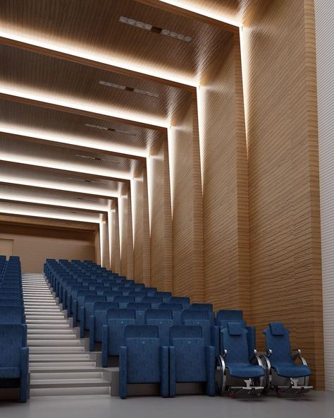 Auditorium Design Interiors, Auditorium Facade, Theatre Hall, Auditorium Design, Facade Ideas, Lecture Hall, Theater Architecture, Lecture Theatre, Theatre Interior