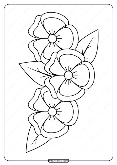 Free printable Pansies pdf coloring pages and books for kids of all ages. You can print or download them to color and offer them to your family and friends. #free #printable #pdf #pansies #pdf #coloring #coloringpage #coloringbook Pansy Coloring Pages, Floral Embroidery Patterns Templates, Apple Outline, Simple Rangoli Designs Images, Flower Pattern Drawing, Rangoli Designs Images, Simple Embroidery Designs, Flower Outline, Doodle Art Journals