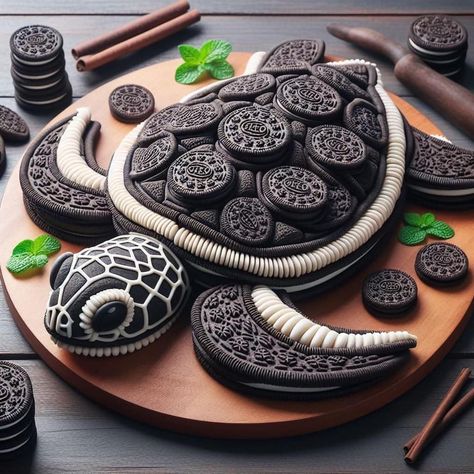 Turtle Cake Ideas, Sea Turtle Cake, Turtle Birthday Cake, Baking Recipes For Kids, Turtle Cake, Food Sculpture, Amazing Food Decoration, Cake Shapes, Food Carving