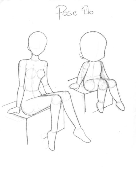 How To Draw Anime Sitting Poses, Simple Sitting Poses Drawing, Drawing Base Pose Sitting, Sitting Down Knees Up Pose, Drawing Base Sitting Down, Drawing Base Sitting Chair, Anime Sitting Pose Reference, How To Draw A Body Sitting Down, Sitting On Lap Pose Drawing Base