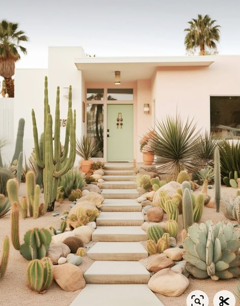 Modern Front Yard Landscaping, Front Yard Decor, Modern Front Yard, Front Yard Design, Desert Garden, Casa Exterior, Desert Homes, Front Yard Landscaping Ideas, Yard Landscaping Ideas