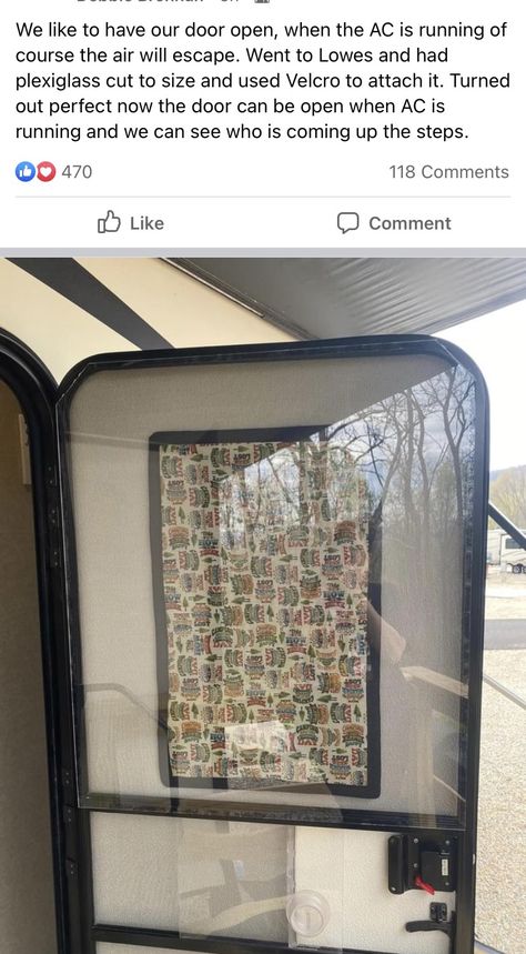 Rv Screen Door, Camper Organization Travel Trailers, Glamper Camper, Rv Dreams, Camper Organization, Tiny House Camper, Rv Organization, Travel Trailer Camping, Florida Living