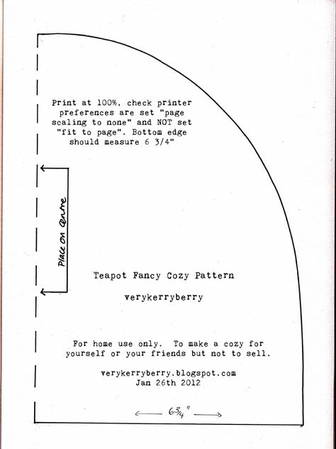 Tea cozy template for personal use Diy Tea Cosy, Tea Cozy Tutorial, Tea Cosy Pattern, Tea Cozy Pattern, Teapot Cozy, Cozy Pattern, Sewing To Sell, Sewing Machine Cover, Tea Diy
